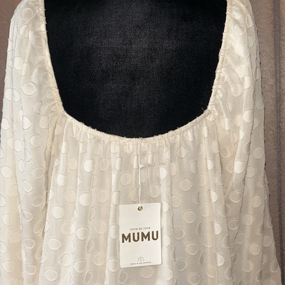 Show Me Your MuMu Size S Cream Pocketed Dress - Picture 9 of 13